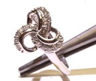10k white gold .18ct SI2 H round diamond ring 2.5g womens Love knot cluster 6 — photo 6