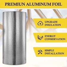 Dual Aluminum Foil Insulation Roll Radiator Reflector Panels Heat Energy Saving