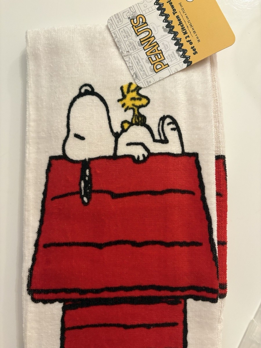 Peanuts KITCHEN TOWELS (2) SNOOPY DOGHOUSE 18 X 28 NWT | eBay