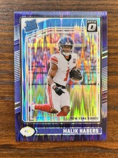 2024 Panini Donruss Optic - Malik Nabers #271 Rookie Purple Shock Prizm (RC)