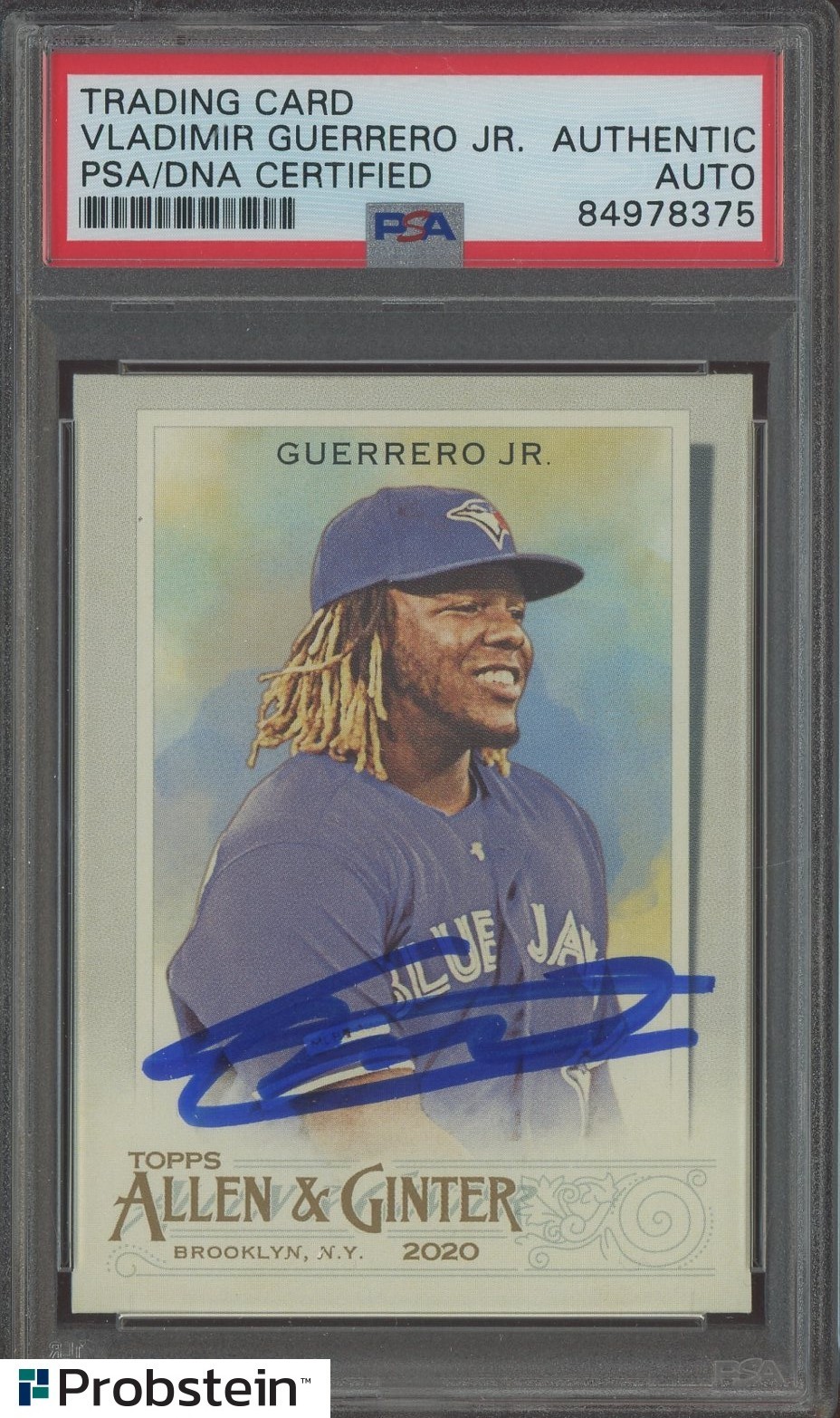 Vladimir Guerrero Jr Signed 2020 Topps Allen & Ginter #50 Blue Jays PSA/DNA AUTO