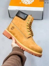 Timberland 6-Inch Premium Waterproof Winter Boots Wheat Brown Full-Grain Leather
