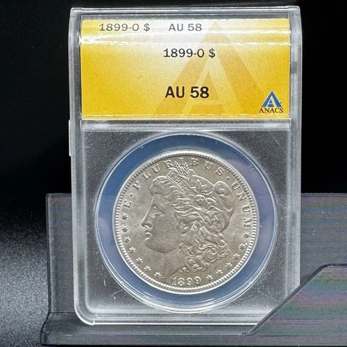 1899-O Morgan Silver Dollar ANACS AU58 Near Unc