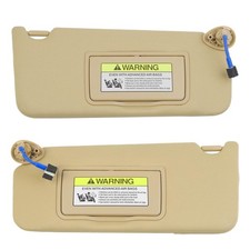 Dasbecan Beige Pair Left Driver and Right Passenger Side Sun Visor