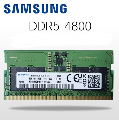 Mémoire RAM 100 pièces Samsung 8 Go DDR5 4800 MHz SO-DIMM pour ordinateur portable M425R1GB4BB0-CQK - Photo 2/2