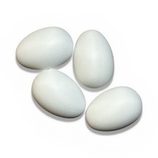 SallyFashion 30pcs White Plastic Eggs - DIY Craft Fake Eggs for Easter