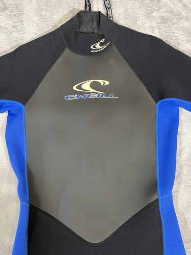 O’Neill Wetsuit Men Large Black Blue Short Sleeve 2/1 mm Shorty Hammer Back Zip - Bild 2 von 12