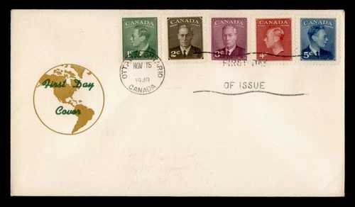 DR WHO 1949 CANADA FDC KGVI COMBO M76604