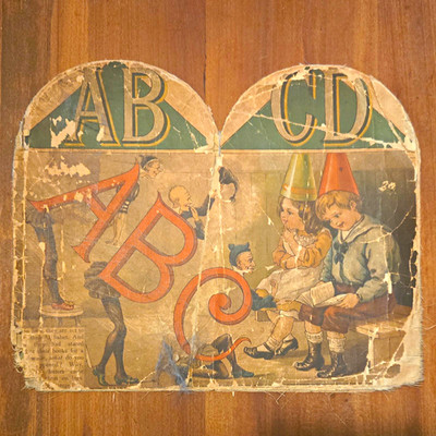 Vintage Alphabet Learning Board Puzzle Set w/ ABCD EFGH WXYZ Panels