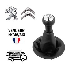 POMMEAU DE LEVIER DE VITESSE + SOUFFLET POUR PEUGEOT 207 307 308 406 407 607 807