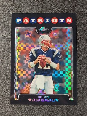 Tom Brady 2008 Topps #TC163 Black Chrome NFL MVP Xfractor 
