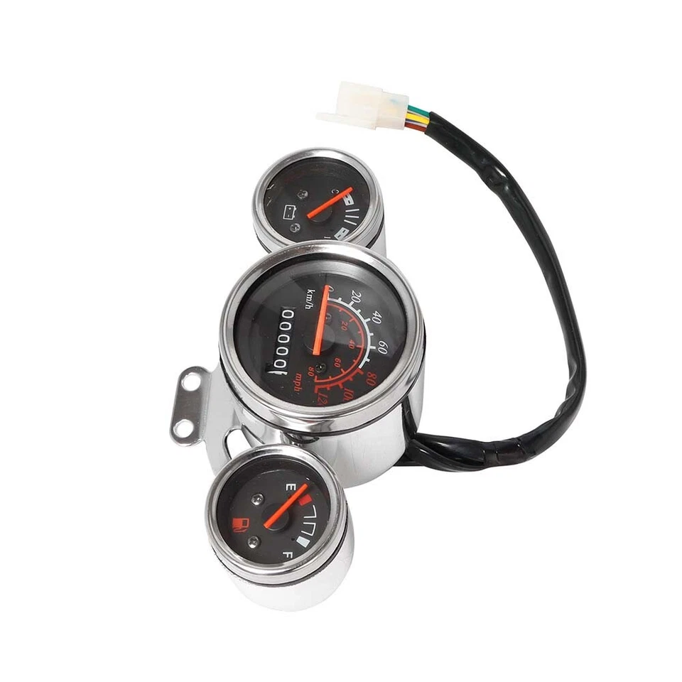 Motorcycle Speedometer Tachometer Gauge Universal LCD Digital Odometer - Image 4 of 4