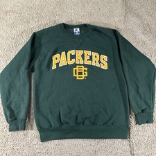 Vtg Green Bay Packers Pullover Mens Large Green Champion Made In USA NFL 90s