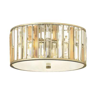 Nickel Glamour Klassisch Kristall Deckenlampe Deckenleuchte 3x100W/E27