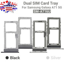 New Dual SIM Card Tray MicroSD Holder Replacement For Samsung A71 5G A716B A716U
