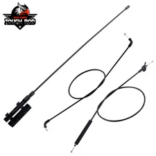 3PCS Front + Center + Rear Hood Release Cable Kit For BMW 740i 745i 750i 750Li