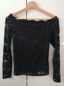 black off the shoulder top new look