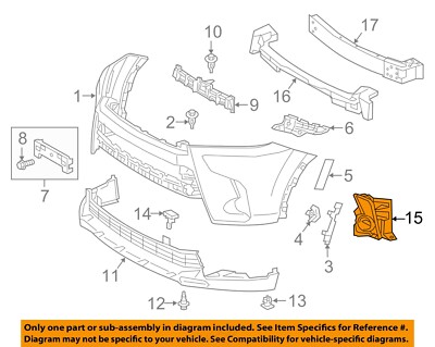 TOYOTA OEM 17-19 Highlander Front Bumper Bumper Components-Hole Cover 520300E030