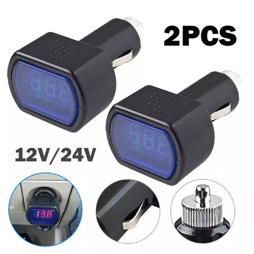 2 Digital LED Auto Car Cigarette Lighter Volt Voltage Gauge Meter Monitor 12/24V - Picture 2 of 16