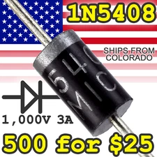 1N5408 Diode 1000V 3A [ for Rectifier, TTL, Arduino, Pi Projects ] Free Shipping