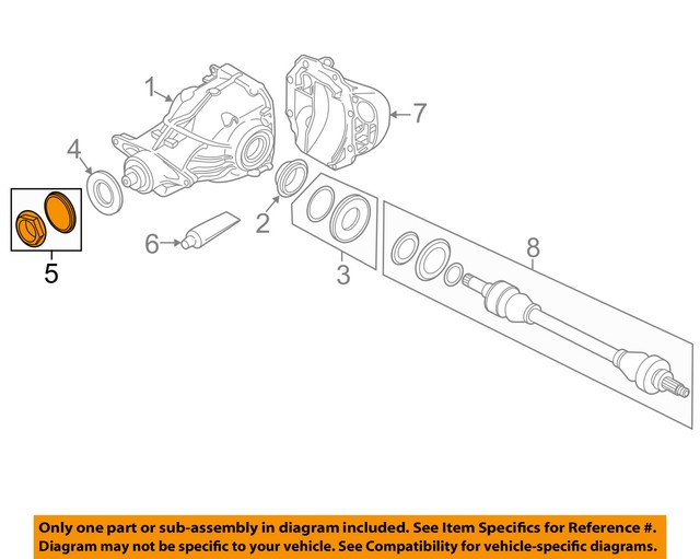 BMW OEM 1117 X3 Rear DifferentialPinion Seal 33127607158 eBay