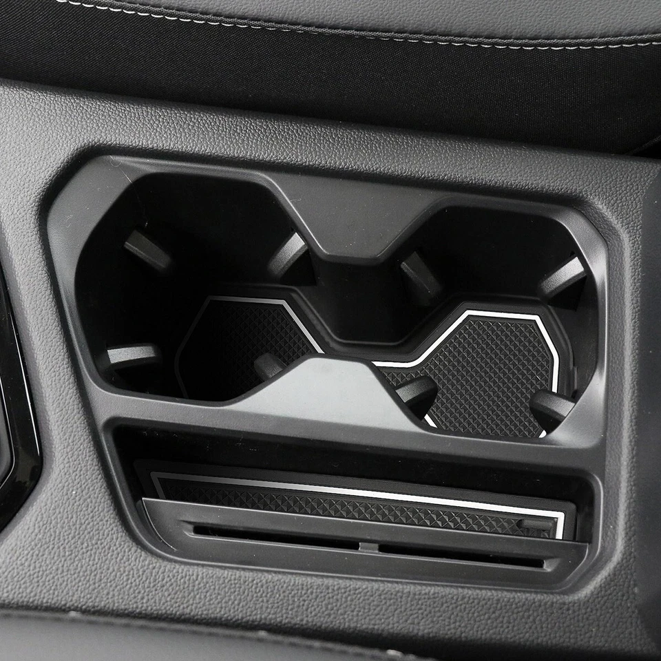 Accesorios Auovo para Volkswagen VW Tiguan 2018-2023 alfombrillas antipolvo tapicería blanca Foto 4 de 4