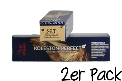 17,46 /100ml 2x Wella Koleston Perfect ME+ Pure Naturals 99/0  Haarfarbe 60 ml