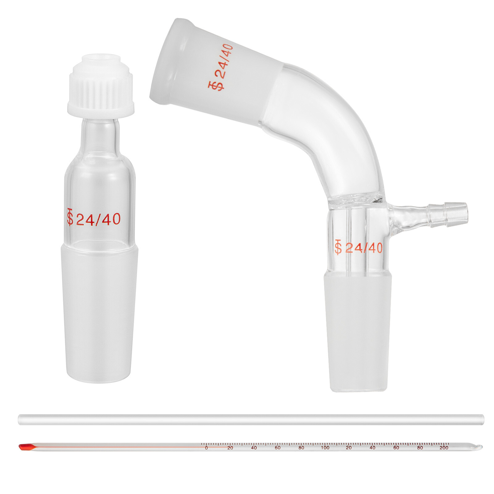 13pcs 24/40 Organic Chemistry Lab Glassware Glass Kit Distillation Equipment Set