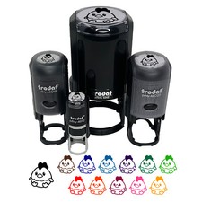 Cute Sitting Chicken Self-Inking Rubber Stamp Ink Stamper