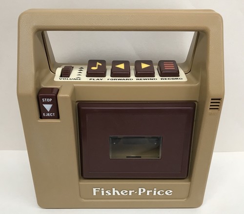 fisher price 826 tape recorder vintage 1980 toy pre-school