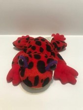 24K BEANIE BOPPERS "TREE FROG RED" 1997 STUFFED PLUSH ANIMAL SPECIAL EFFECTS