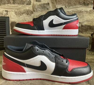 Nike Air Jordan 1 Low 2足セット28.0cm Nike Air Jordan 1 Low Bred Toe 2.0 Black Red Shoes Men Size 12 New