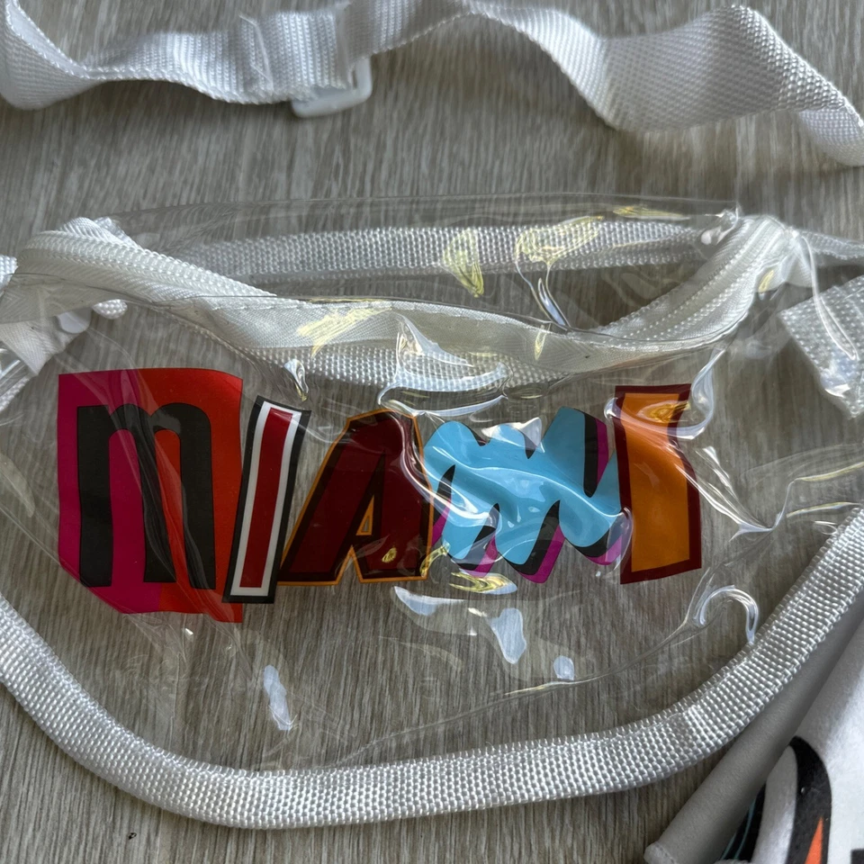 New Miami Heat Logo Mashup Clear Fanny Pack Towel And Keychain  - Image 3 of 4