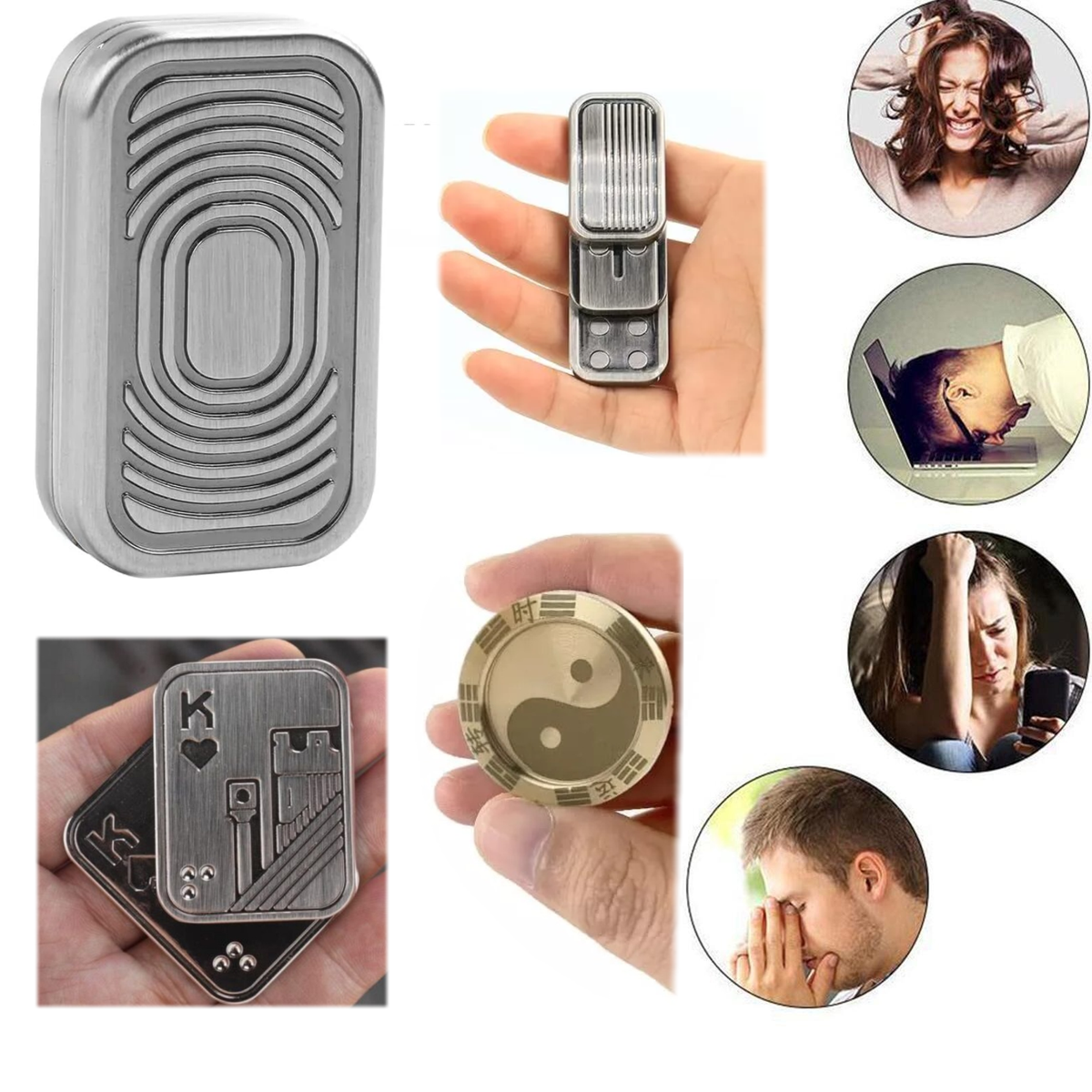 EDC Fidget Slider Gold - Magnetisches Spielzeug Für Stressabbau & Konzentration