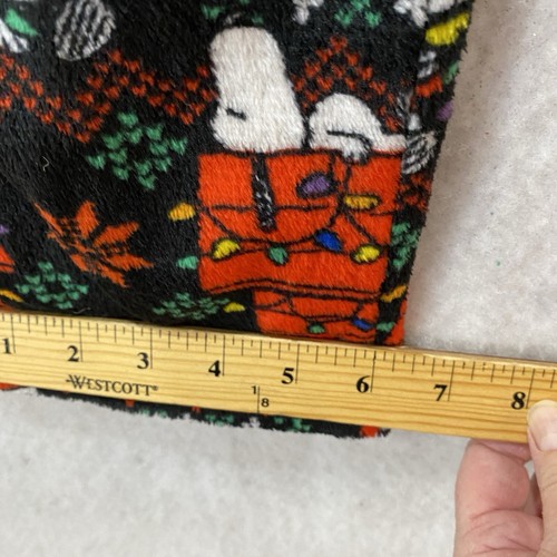 Peanuts Snoopy Pajama Pants Kids 12 Black Red Christmas Sleep Lounge Pants New - Picture 8 of 10