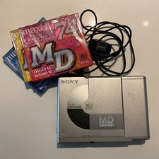 SONY MZ-R37 Minidisc Player Recorder Works BUNDLE