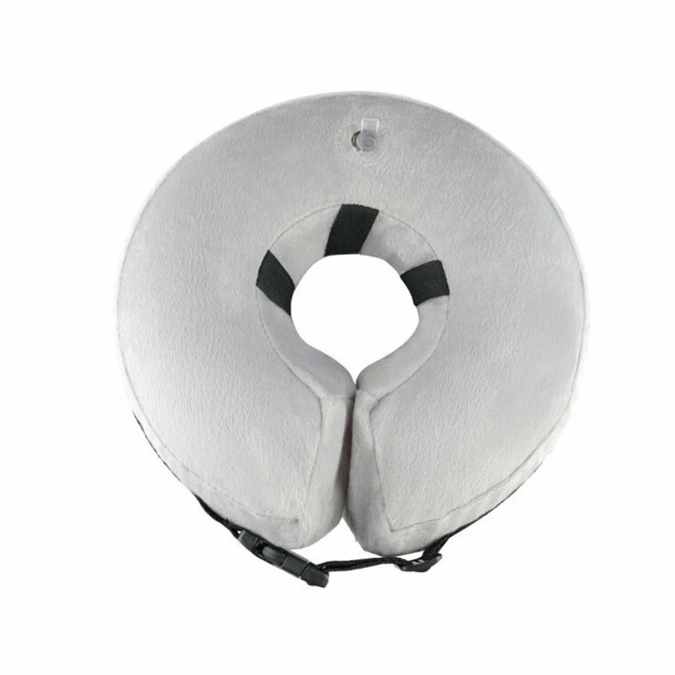 Pet Inflatable Collar Soft Adjustable Protective Recovery Cone for Dogs Cats - Image 2 of 4