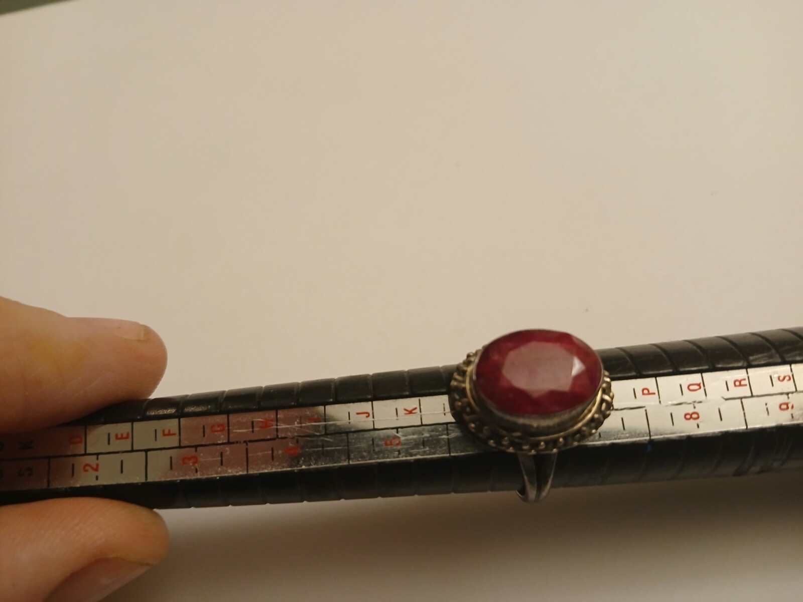 STERLING SILVER RUBY RING. - image 6