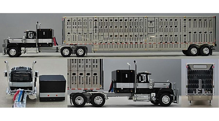 Black/Silver Mack SuperLiner with Cattle Trailer | eBay