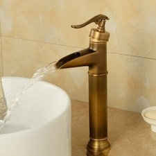 New "Water Pump Look" Style Antique Brass Bathroom Vessel Sink Faucet fan038