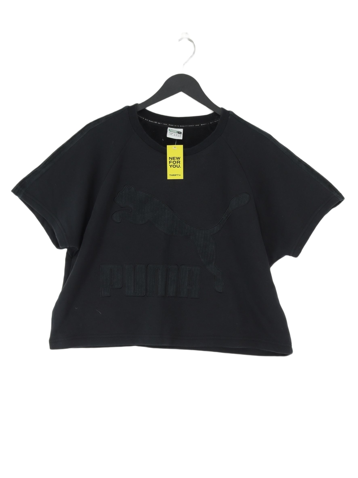 T shirt donna Puma UK 14 nera 100% altra basic