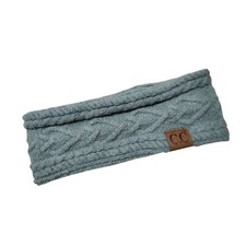 C.C. Headband Knit Teal Blue Womens Cable Wrap Winter Snow Warm Ear Cover
