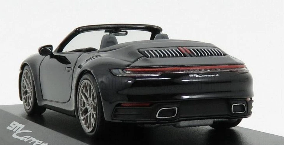 PORSCHE 911 TYP 992 CARRERA 4 CABRIOLET 2019 BLACK MINICHAMPS WAP0201770K 1:43 - Photo 2/3