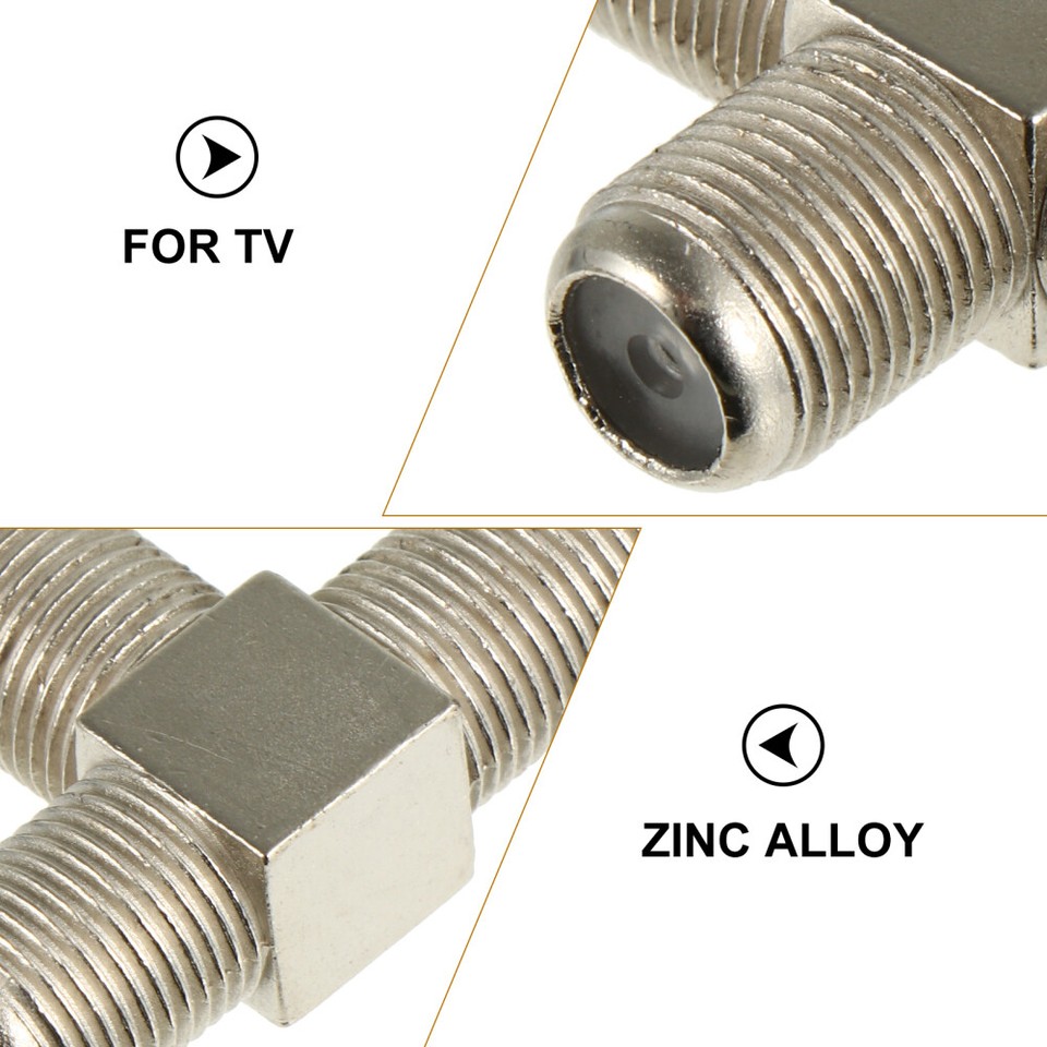 10pcs Tv Cable Female Connector Coaxial Cable Splitter Cable Coax