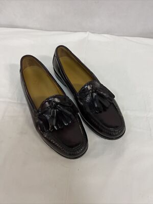 Cole Haan C02692 Burgandy Leather Moc Toe Kilter Tassel Loafer