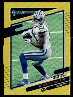 2021 Panini Donruss Michael Gallup Press Proof Premium #192 Dallas Cowboys