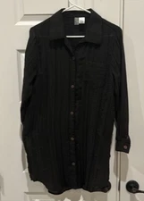 Mynah Swimsuit Cover-Up Black Size Small