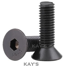 M3 COUNTERSUNK SCREWS ALLEN KEY SOCKET BOLTS SELF COLOUR BLACK HIGH TENSILE 10.9