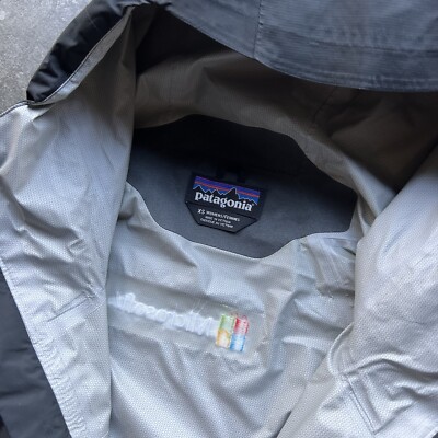 Patagonia Zip Up H2no Hooded Rain Jacket Womens Size XS Black | eBay