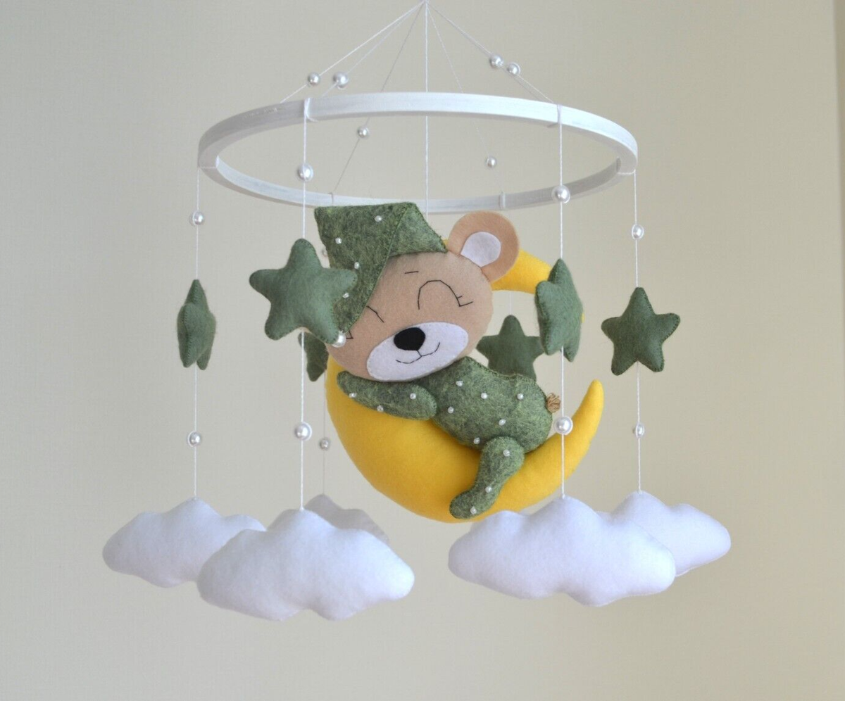 Baby mobile crib, baby mobile boy, Teddy bear mobile girl, baby gift  babyshower